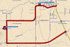 Map Fort Washakie Cemeteries, erstellt mit Garmin MapSource (www.garmin.de)